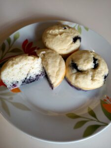 soufflè proteico ai mirtilli